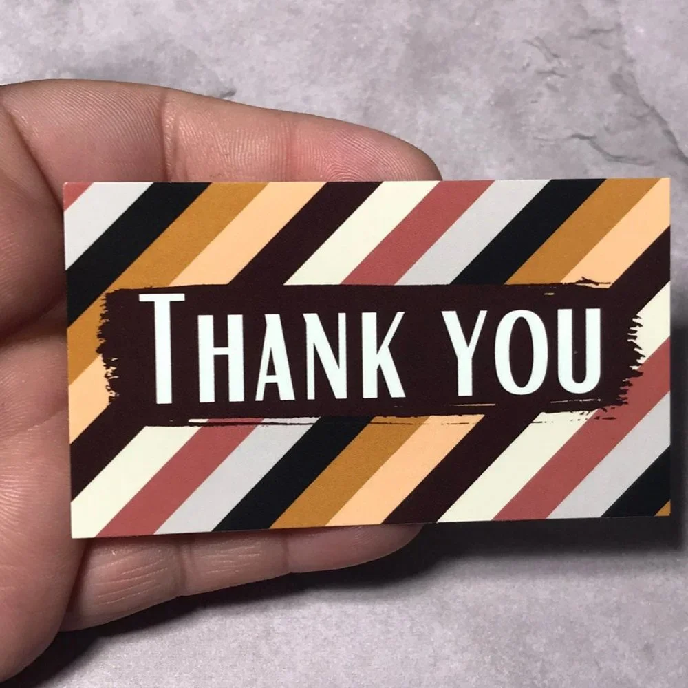 30 thank you glossy cards 3.5